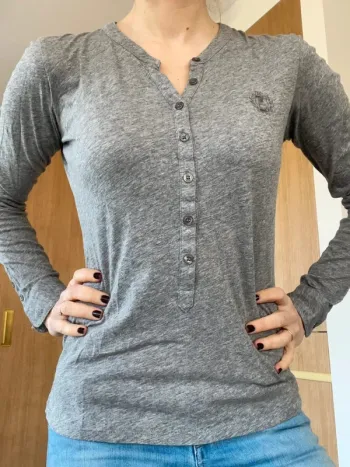 T-shirt gris manches longues the kooples XS