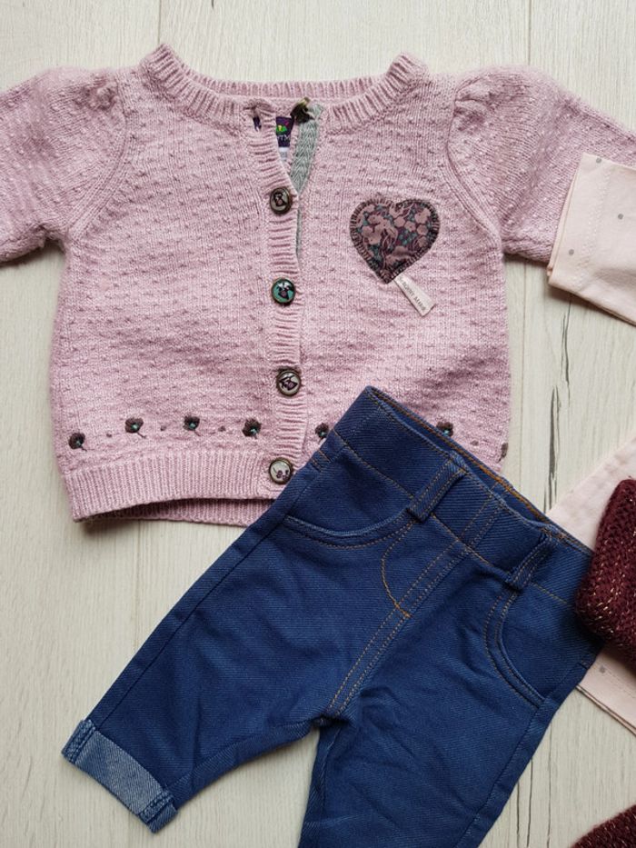 Ensemble 4 pièces hiver fille 1 mois kiabi sergent major - photo numéro 2