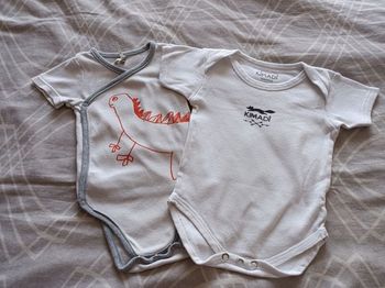 Bodies manches courtes taille 6 mois