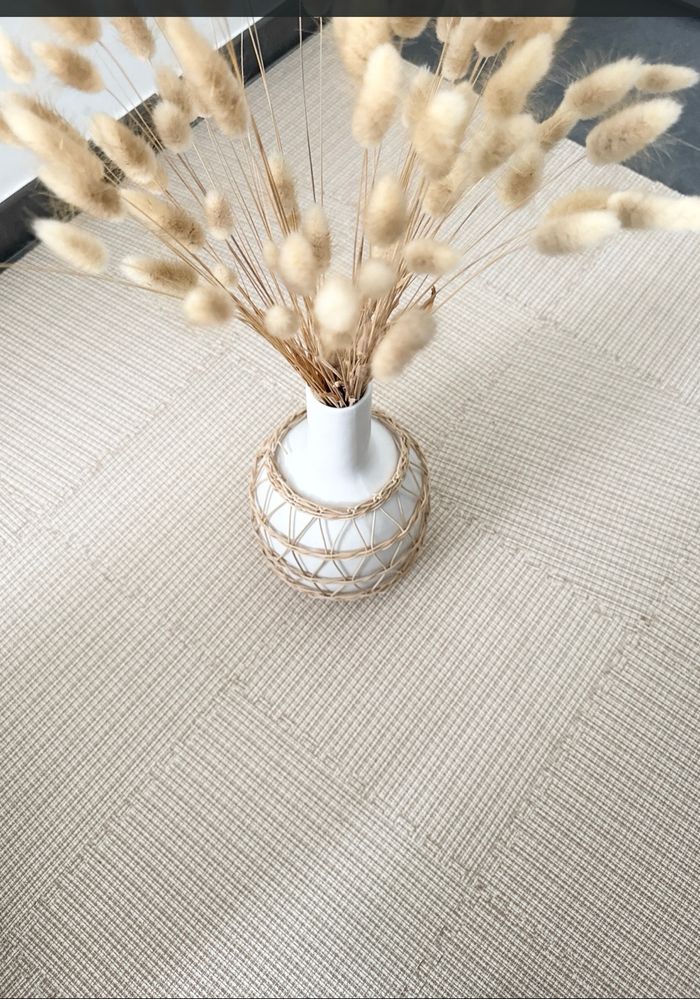 Lot de 24 tapis Puzzle - décoration lin  beige 180.01 * 120 * 0.6 cm - photo numéro 4