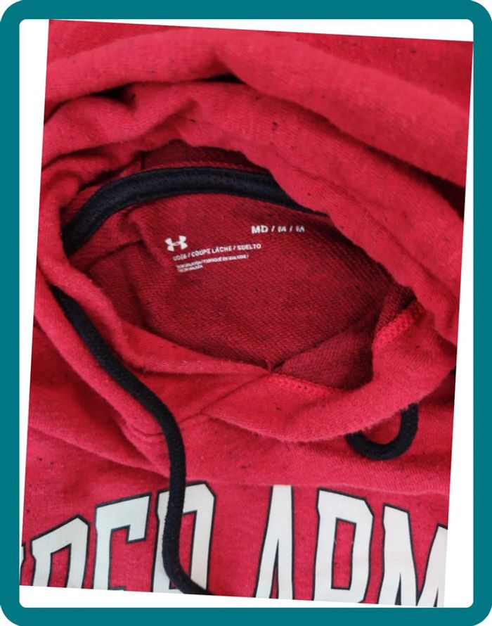 Sweat à capuche Under Armour rouge Taille M | Athletic Dept - photo numéro 2