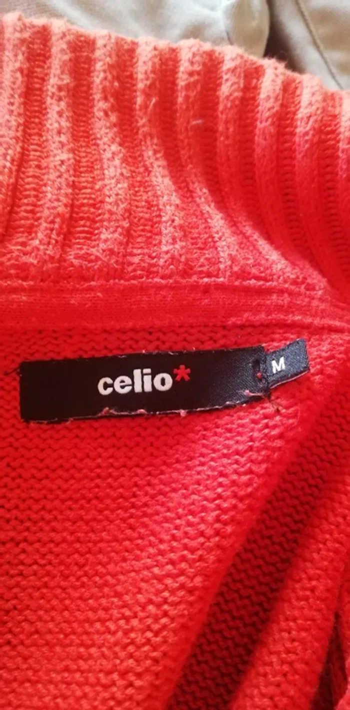 Pull col camionneur orange - photo numéro 4