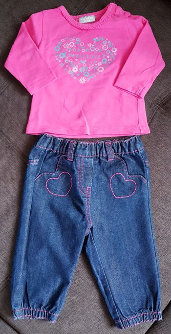 🌸 Ensemble 2 pièces - Kiabi / Wiplala - 6 mois 🌸