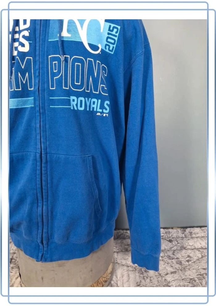 sweat a capuche full zip majestic   / Hoodie / homme bleu - photo numéro 5