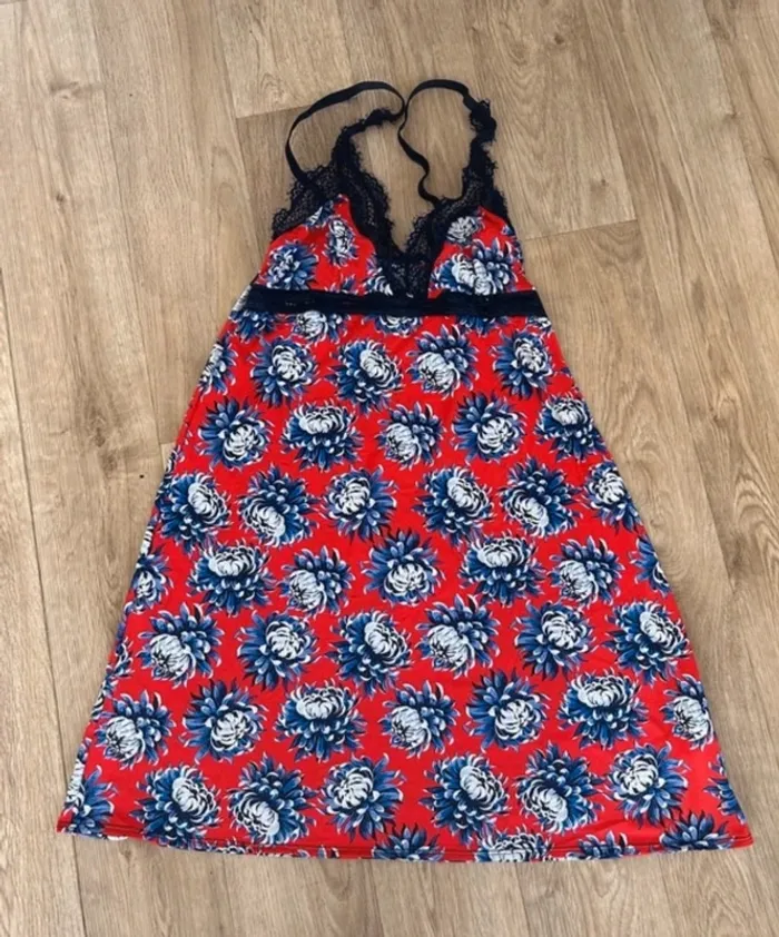 Morgan lingerie, nuisette, rouge, imprimée, florale, femme, taille 38/40