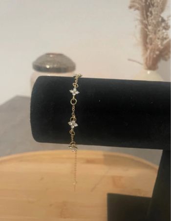 Bracelet Dorée Fleur Strass