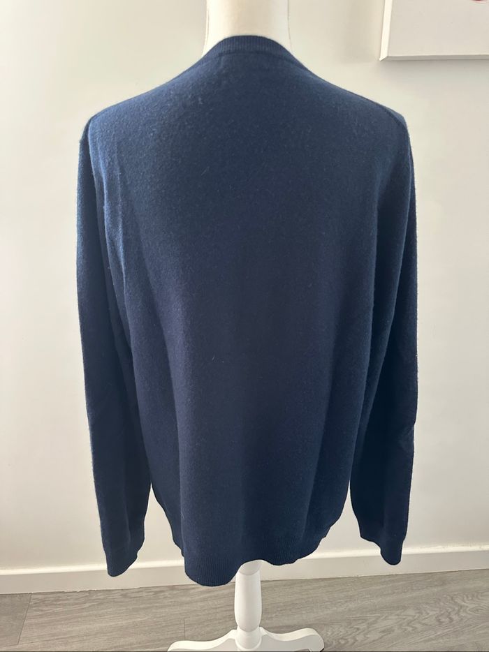 Pull en cachemire bleu marine Galeries Lafayette TL - photo numéro 3