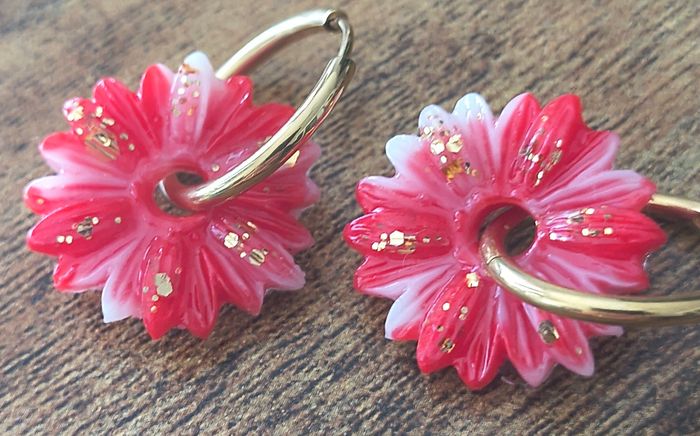 Boucles d'oreilles faites mains - photo numéro 2