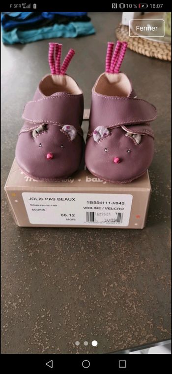 Chausson cuir  moulin roty