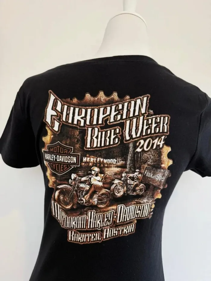 T-shirt Harley Davidson femme noir taille S - photo numéro 2