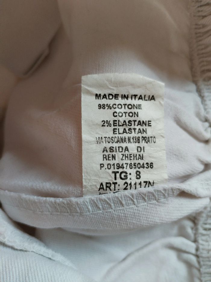 Short jean blanc effet usé 8 ans - photo numéro 4