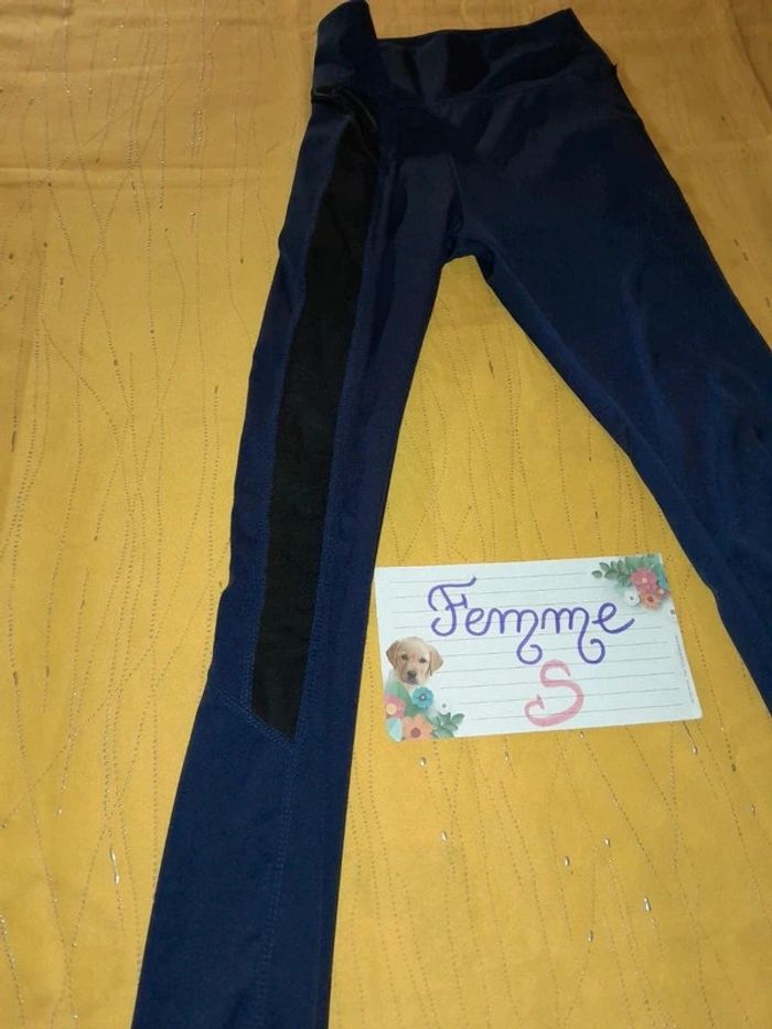 Leggings sexy ajouré femme bleu marine S - photo numéro 3
