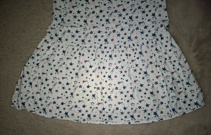 Robe blanche à étoiles 10 ans tao - photo numéro 3