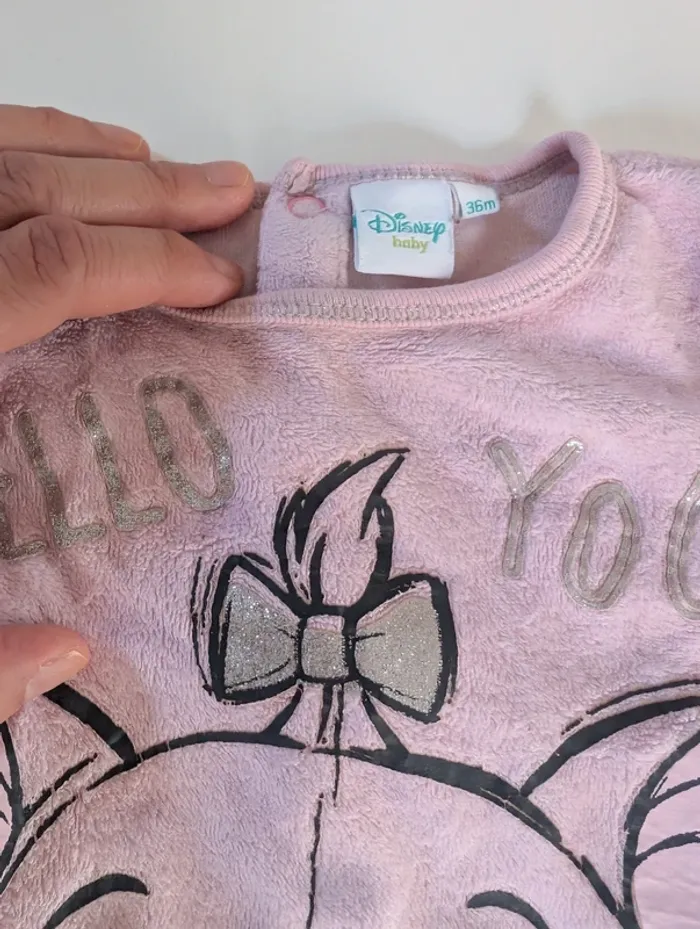 Pyjama velours Disney chaton Marie Aristochats fille 3 ans - photo numéro 5