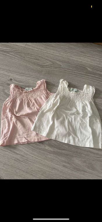 Lot de 2 débardeurs Vertbaudet  6 mois