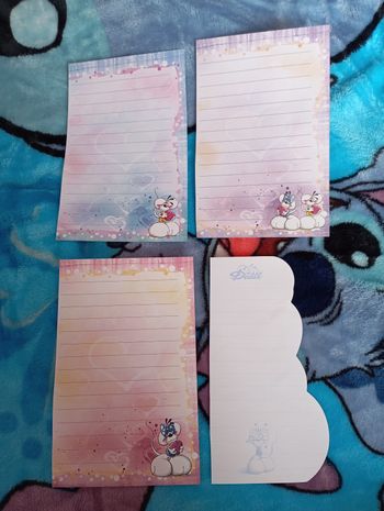 Lot de 4 feuilles de papier diddl 