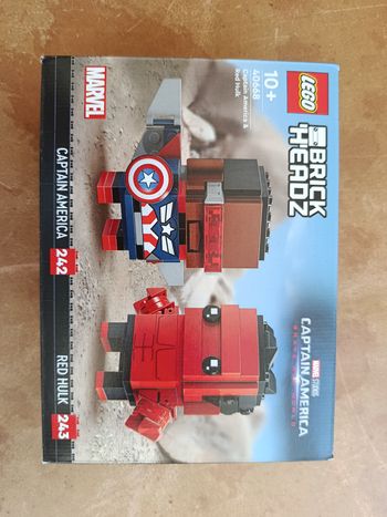 Neuf - Lego Brickheadz Marvel - 40668 - Figurines de Captain America et Hulk rouge