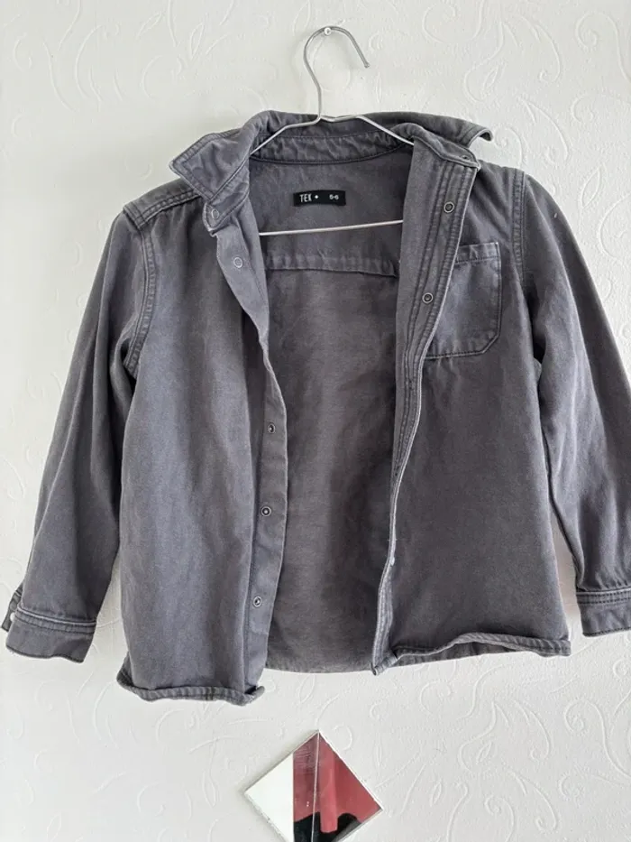 Veste en jean grise 6 ans