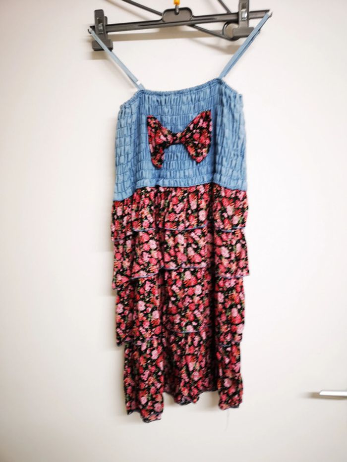 Robe jean fleur 36 38