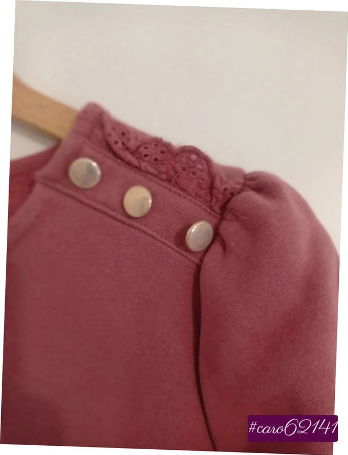 Sweat vieux rose Kiabi taille M - photo numéro 4