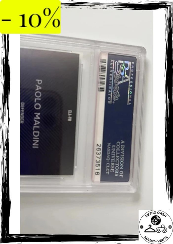 2015-16 Topps UEFA Champions League Showcase Paolo Maldini vert /150 psa 9 - photo numéro 5