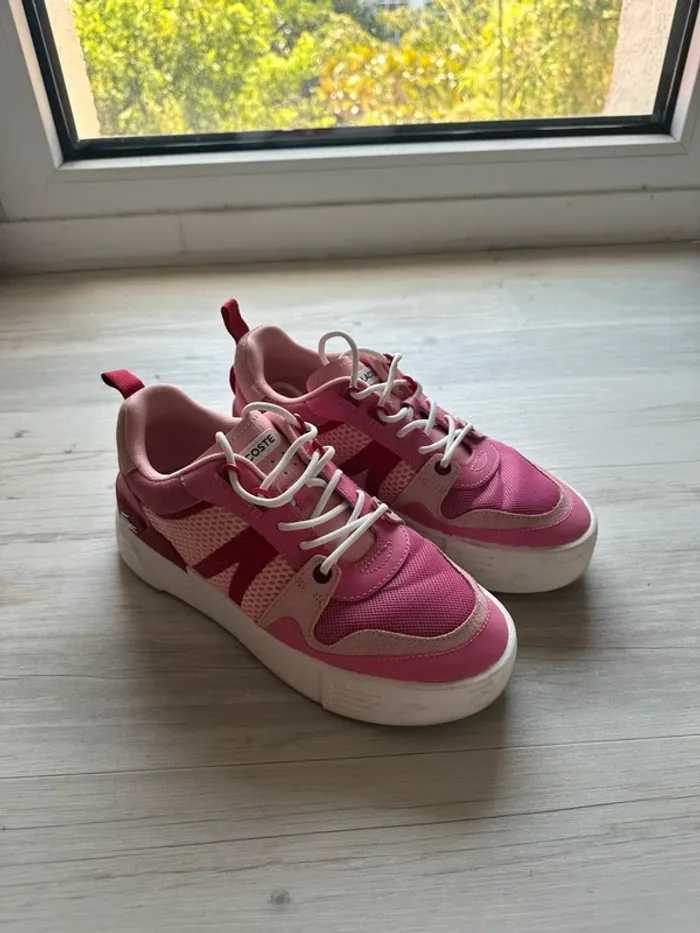 Baskets Lacoste rose
