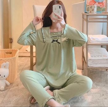 Ensemble de pyjama coréen pour femmes, automne/hiver,