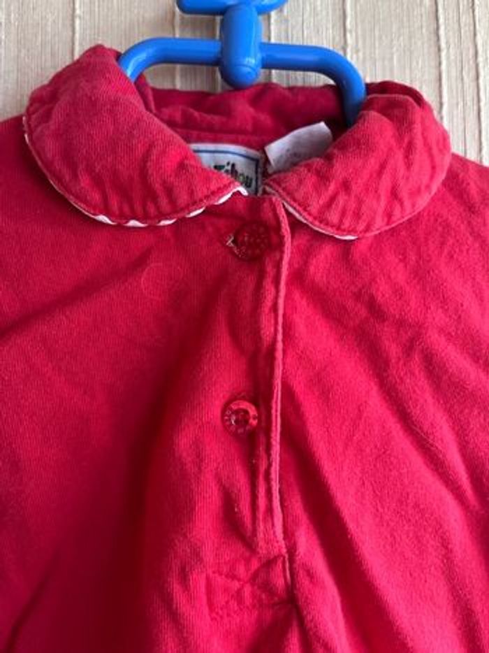 Polo rouge manches longues 12 mois Bout’Chou - photo numéro 3