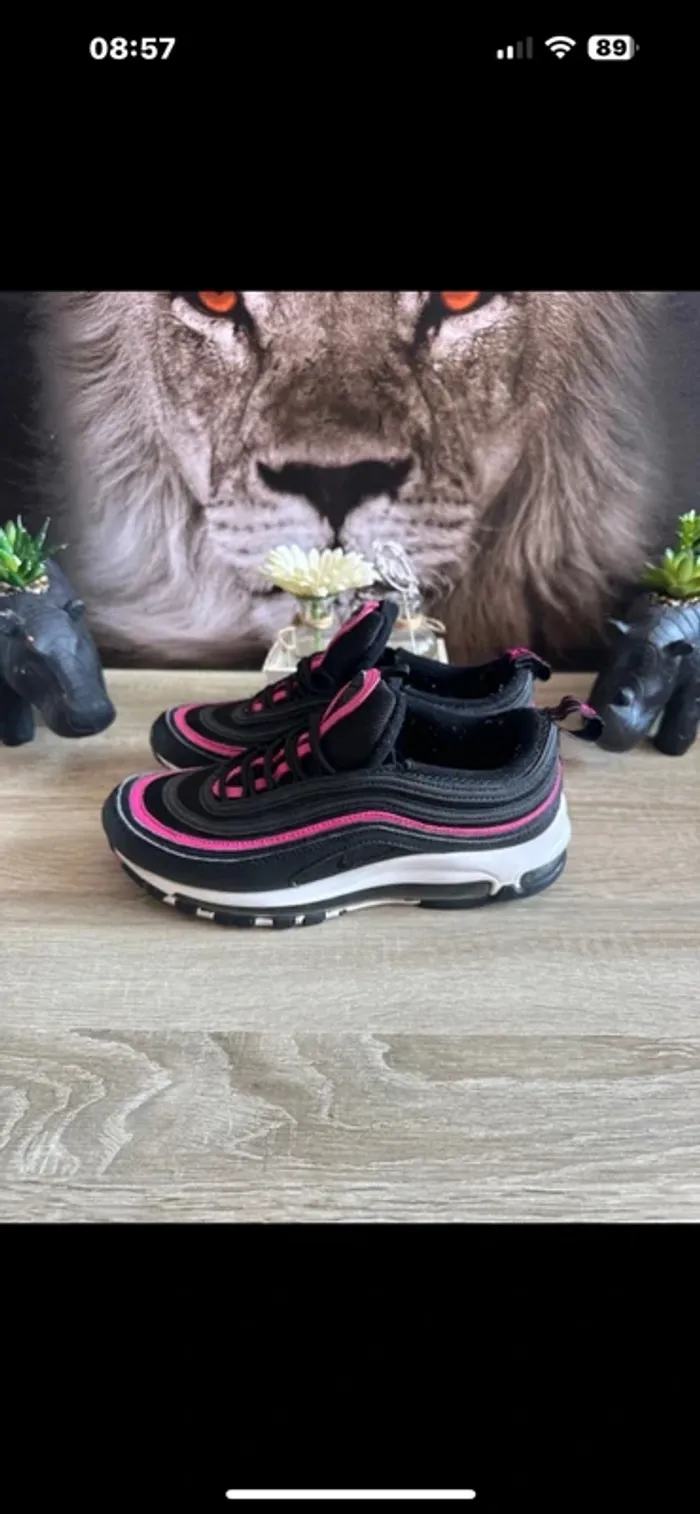 Basket Nike air Max 97 rose noir taille 38 - photo numéro 2
