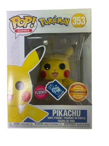 Figurine Funko Pop Pokémon Pikachu Flocked N•353 neuf