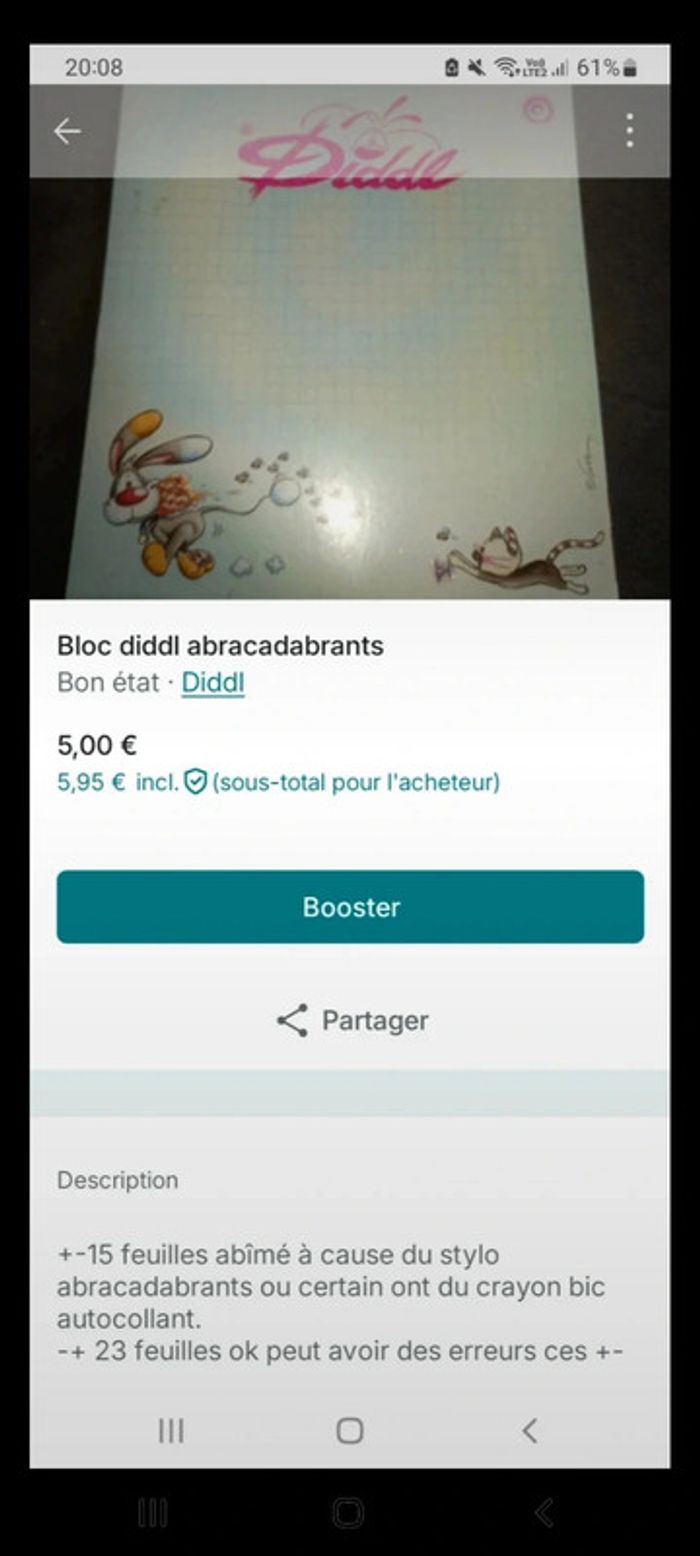 Lot 3 blocs diddl feuilles - photo numéro 6