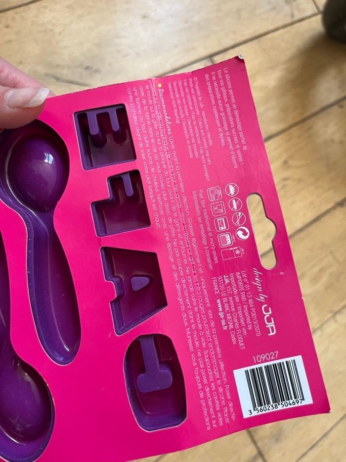 Plaque moule violet silicone 7 cuillères + café - photo numéro 5