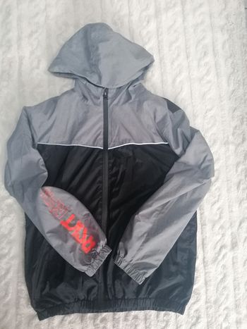 Veste coupe-vent zippée à capuche 🧡 garçon 12 ans