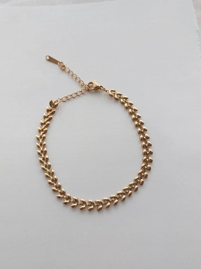 Bracelet épis en acier inoxydable doré, neuf 🌴 - photo numéro 5