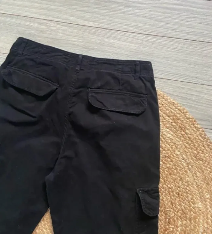 Pantalon cargo femme noir Zara Taille 40 - photo numéro 6