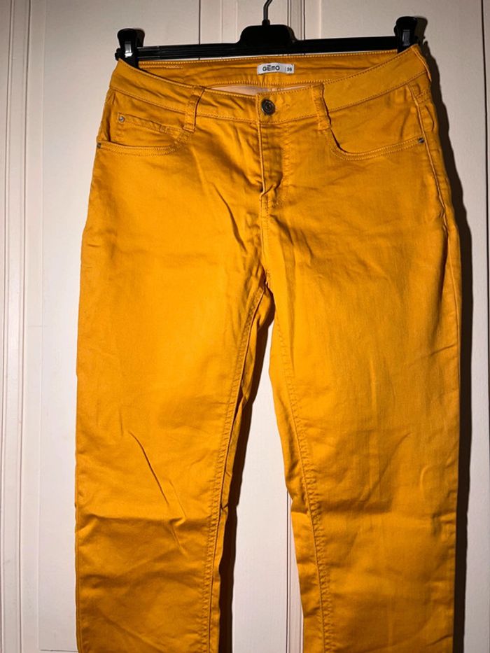 Jeans slim femme 36 gémo moutarde