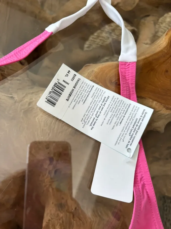 Maillot de bain 2 pièces Livia rose blanc 44 - photo numéro 7
