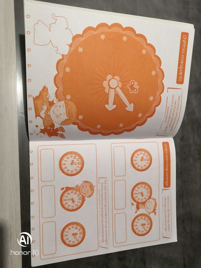 Cahier exercice " lire l'heure" - photo numéro 4