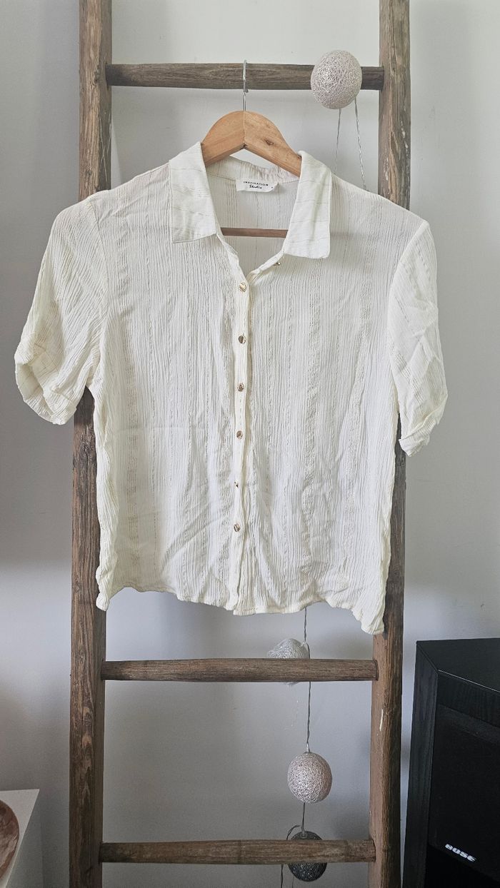Blouse taille 38 M Inspiration studio détails dorés
