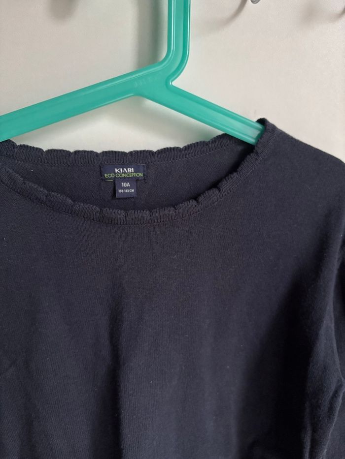 Lot deux pulls chaud fille 10 ans rose et bleu marine Kiabi - photo numéro 6