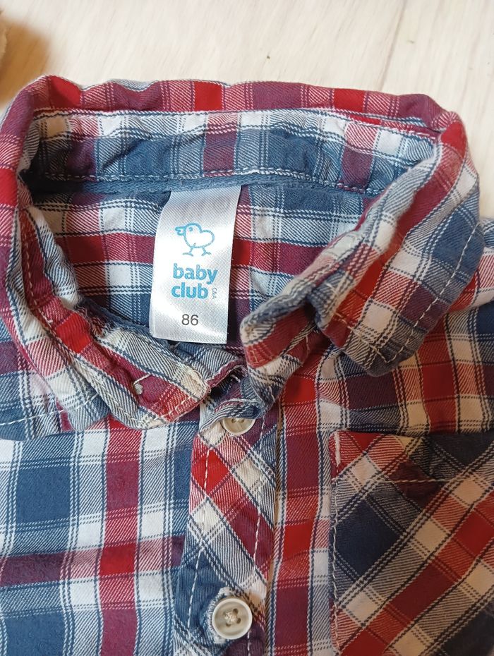 Chemise garçon à carreaux 86cm - photo numéro 3