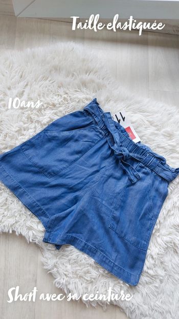 Short avec ceinture 10 ans tissaia