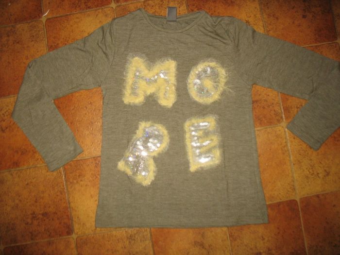 TEE SHIRT ML KAKI FILLE "ZARA KIDS" - 7 / 8 ANS - n°01