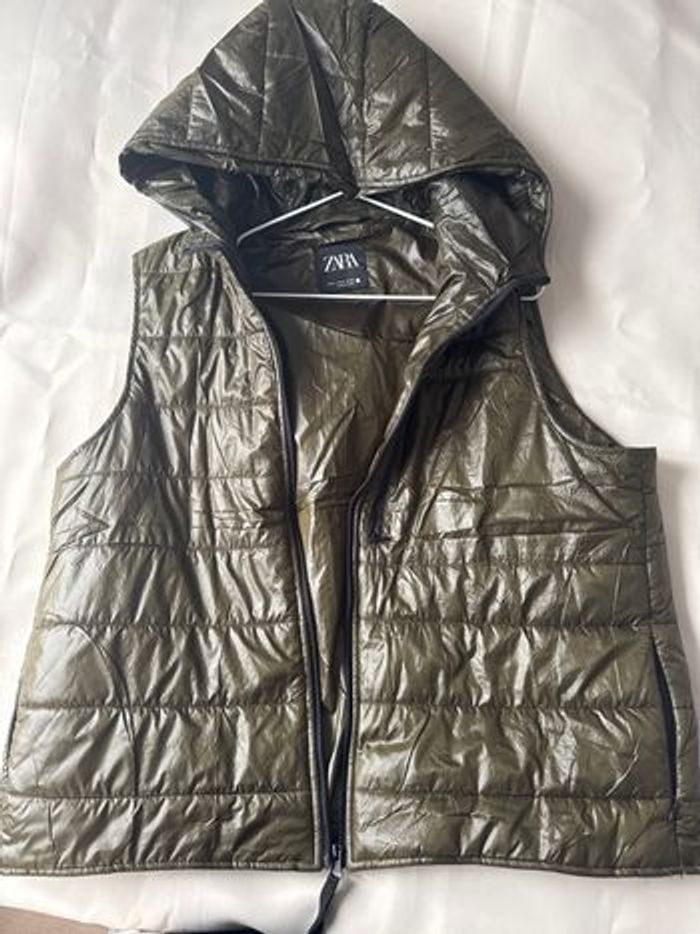 Veste sans manche kaki Zara - photo numéro 7