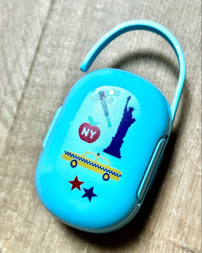 💜 Boîte rangement sucette tétine hippos 💜