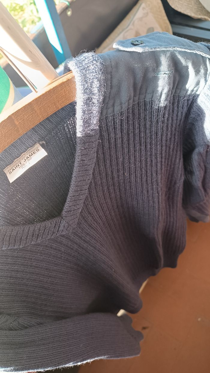 Pull  col v 100 % laine taille l - photo numéro 4