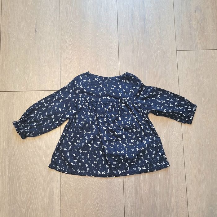 Tunique bleu marine et blanche. Fille 9 mois. Marque Tape à l'oeil
