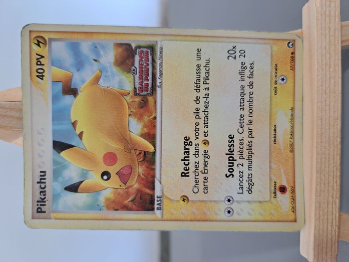 Pikachu 57/108 reverse holo stamp - Pokémon EX Gardiens du pouvoir FR