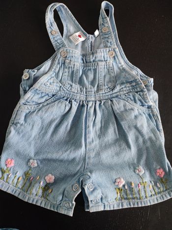 Salopette short 6 mois