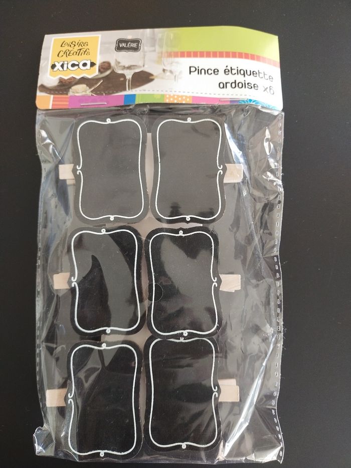 Pince étiquette ardoise X6